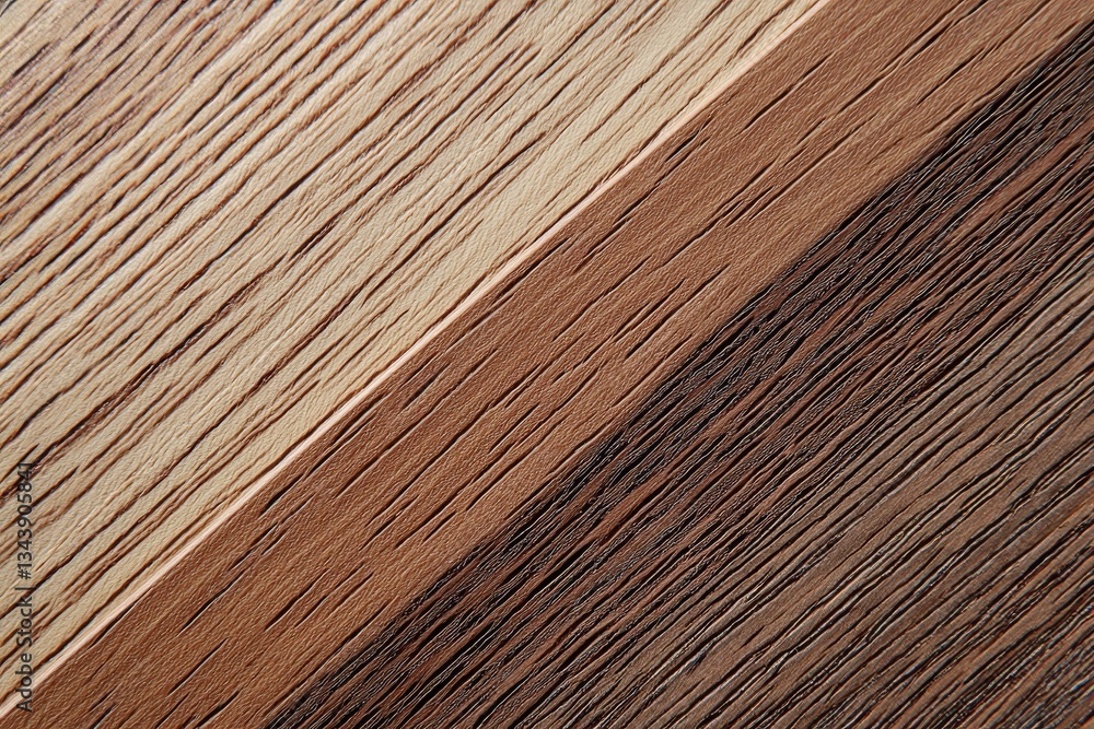 Naklejka premium Detailed Wooden Texture with Diagonal Grain and Color Variation, wood grain ,texture