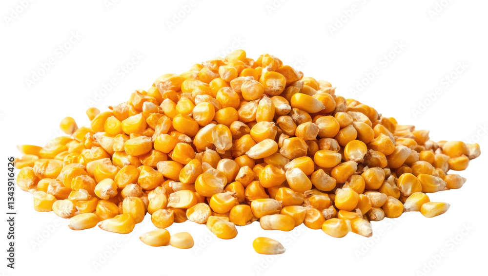 Pile of Dried Corn Kernels on Transparent Background, Representing Agriculture, Harvest, and Healthy Food Pile of Dried Corn Kernels on Transparent Background, Representing Agriculture, Harvest, and Healthy Food