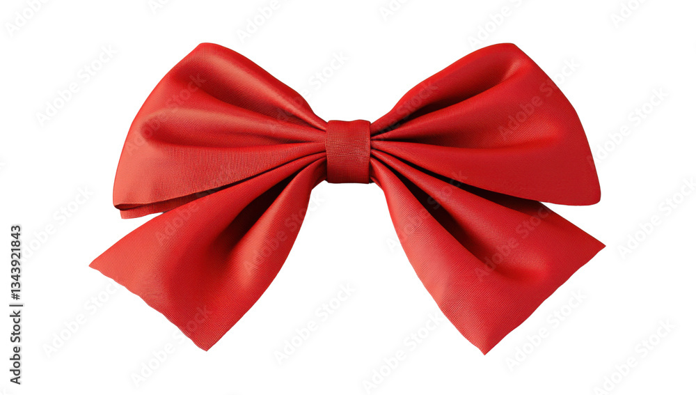 Elegant Red Satin Bow on Transparent Background for Festive Holiday Gift Decoration and Celebration Elegant Red Satin Bow on Transparent Background for Festive Holiday Gift Decoration and Celebration
