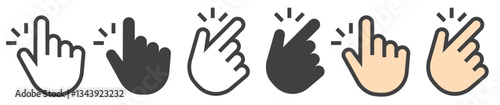 Like easy icon. Easy icon in black and colored. Easy icon. Finger snapping click flick hand gesture sign. Vector illustration