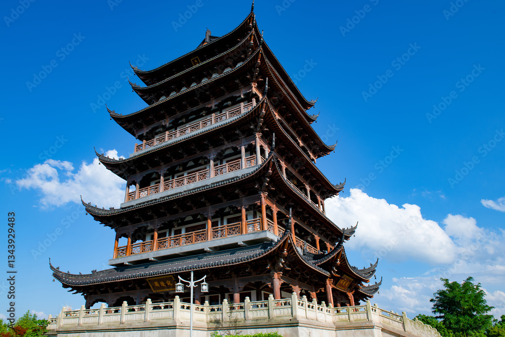 Modern buildings and rural skyscrapers and tourist attractions in China Modern buildings and rural skyscrapers and tourist attractions in China