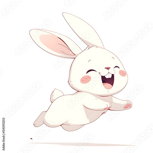 Adorable and Playful Rabbit Engaged in Various Activities, Minimalist and Logo-Style Designs illustrator.