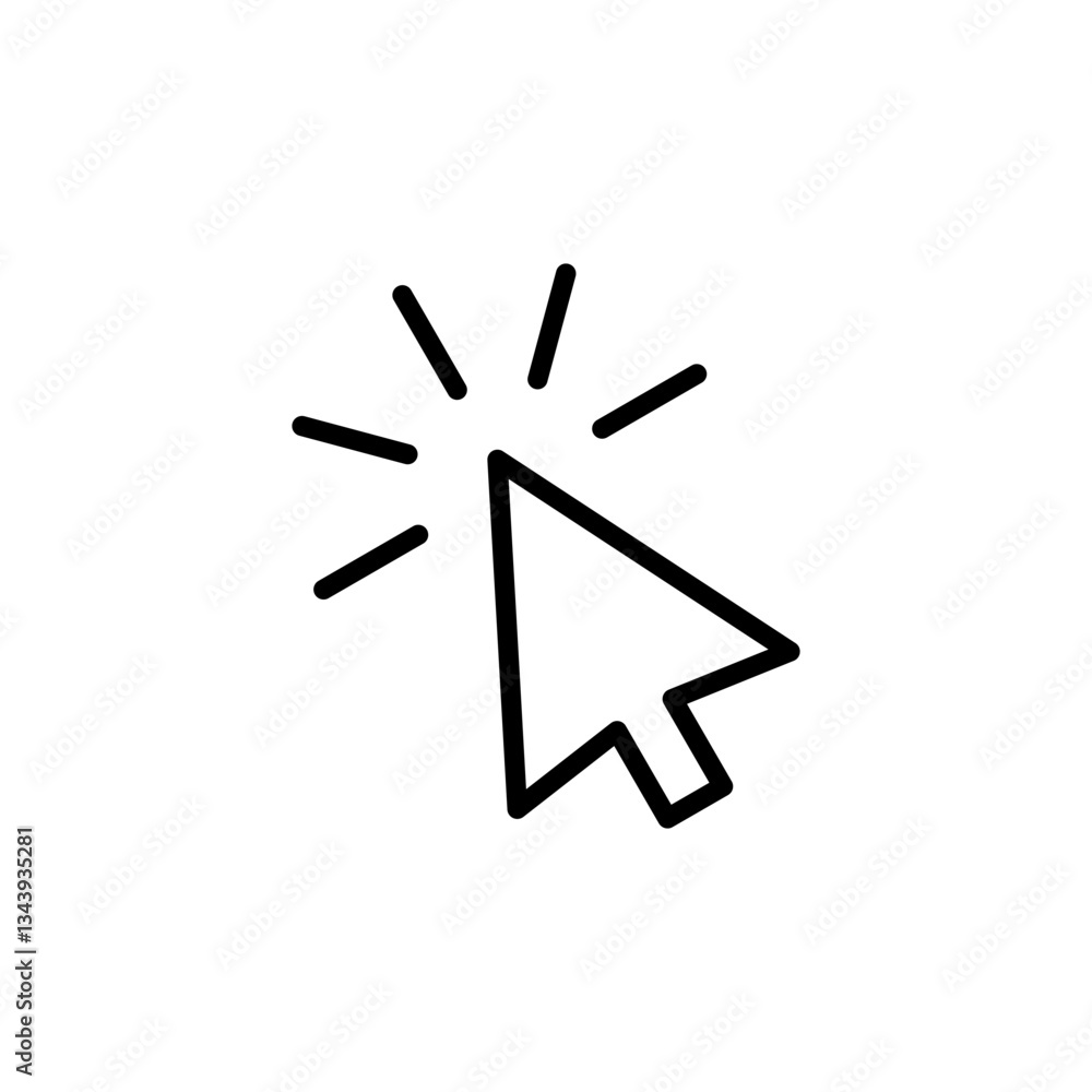 Click icon logo design. pointer arrow sign and symbol. cursor icon Click icon logo design. pointer arrow sign and symbol. cursor icon