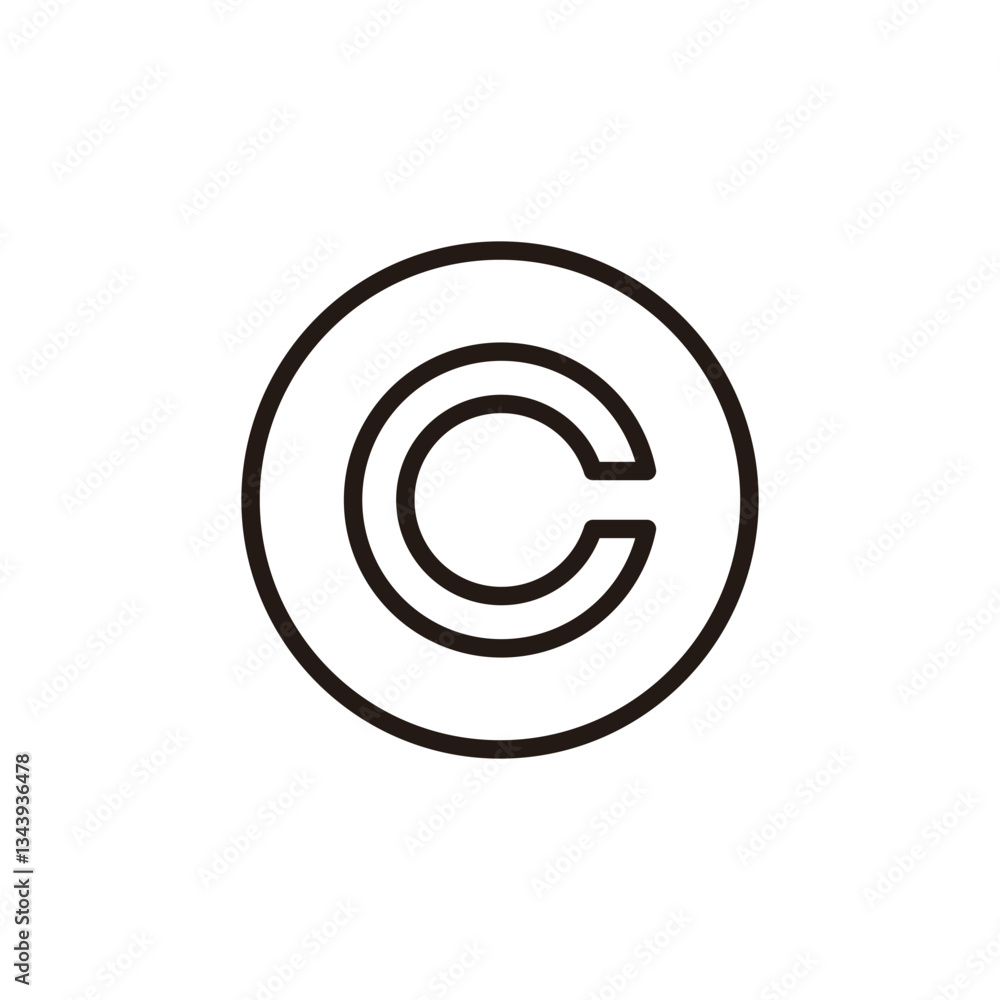 Copyright icon logo design. copyright sign and symbol Copyright icon logo design. copyright sign and symbol