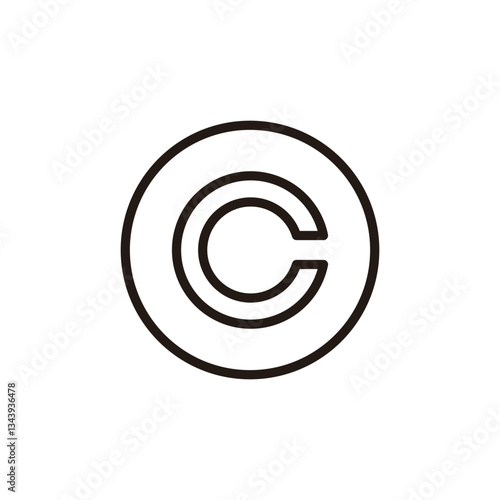 Copyright icon logo design. copyright sign and symbol