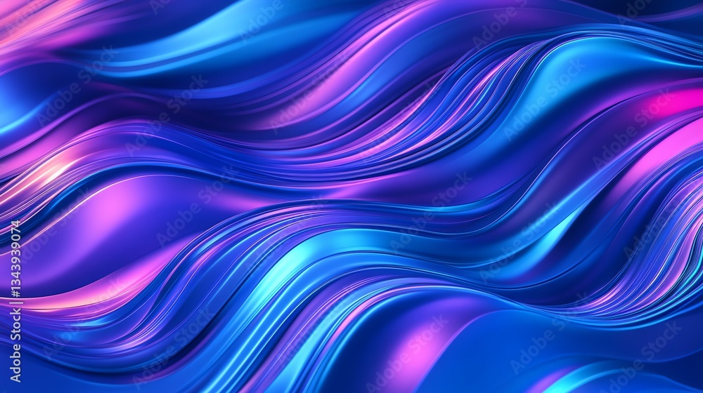 Abstract 3D Background with Blue and Violet Striped Wavy Lines Colorful abstract waves in vibrant hues. Abstract 3D Background with Blue and Violet Striped Wavy Lines Colorful abstract waves in vibrant hues.