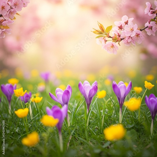 Spring background, spring flowers