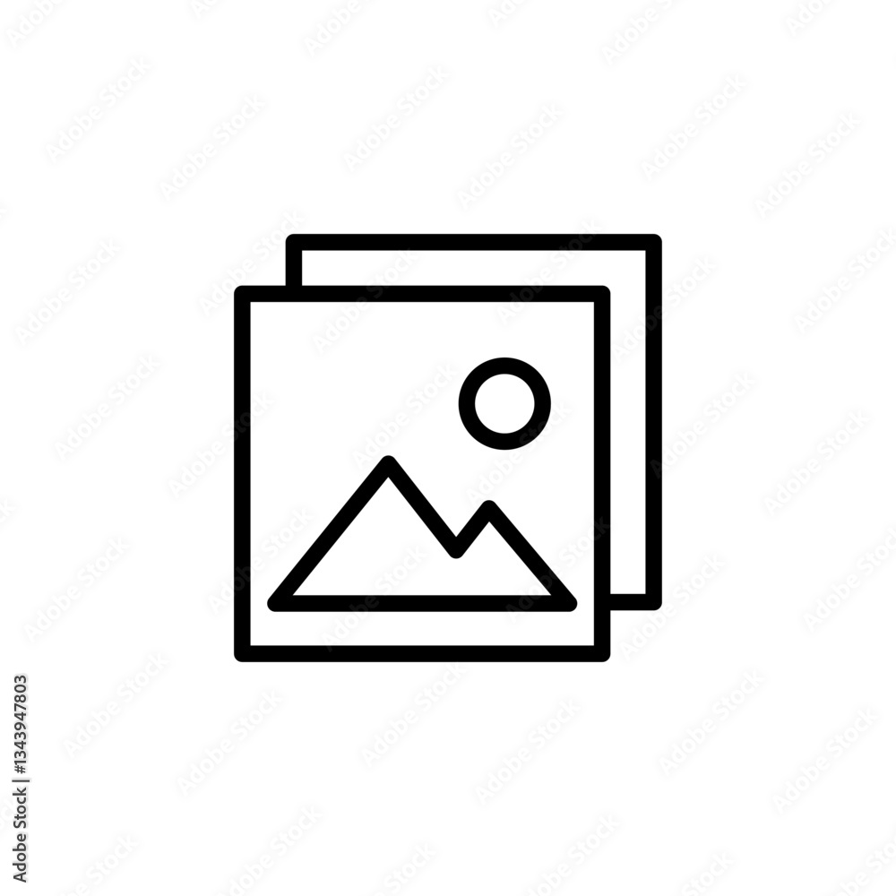 Picture icon logo design. photo gallery sign and symbol. image icon Picture icon logo design. photo gallery sign and symbol. image icon