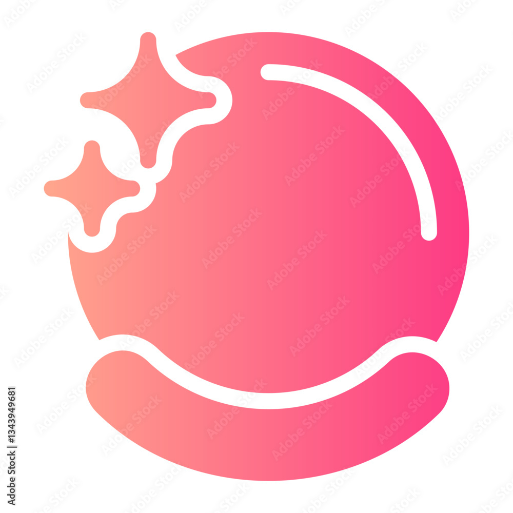crystal ball gradient icon crystal ball gradient icon