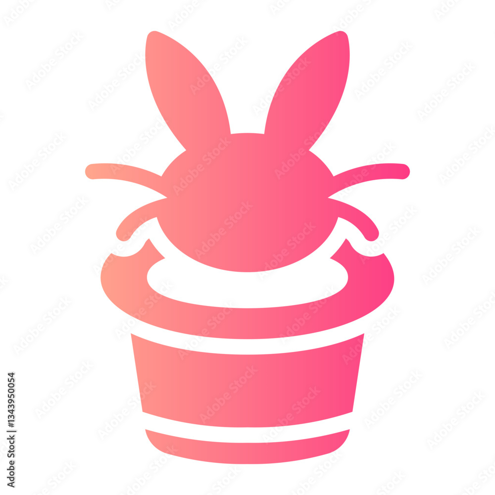 Obraz premium rabbit gradient icon