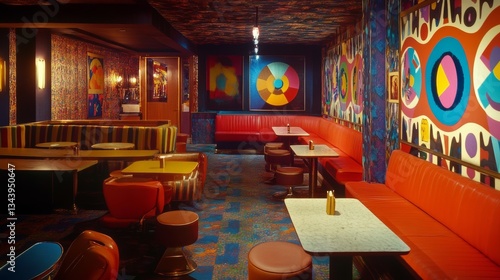 the interior of a vibrant, black-owned Harlem nightclub in 1960s New York.