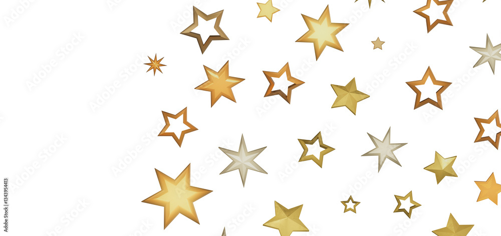 A background with golden stars on a black background. A background with golden stars on a black background.