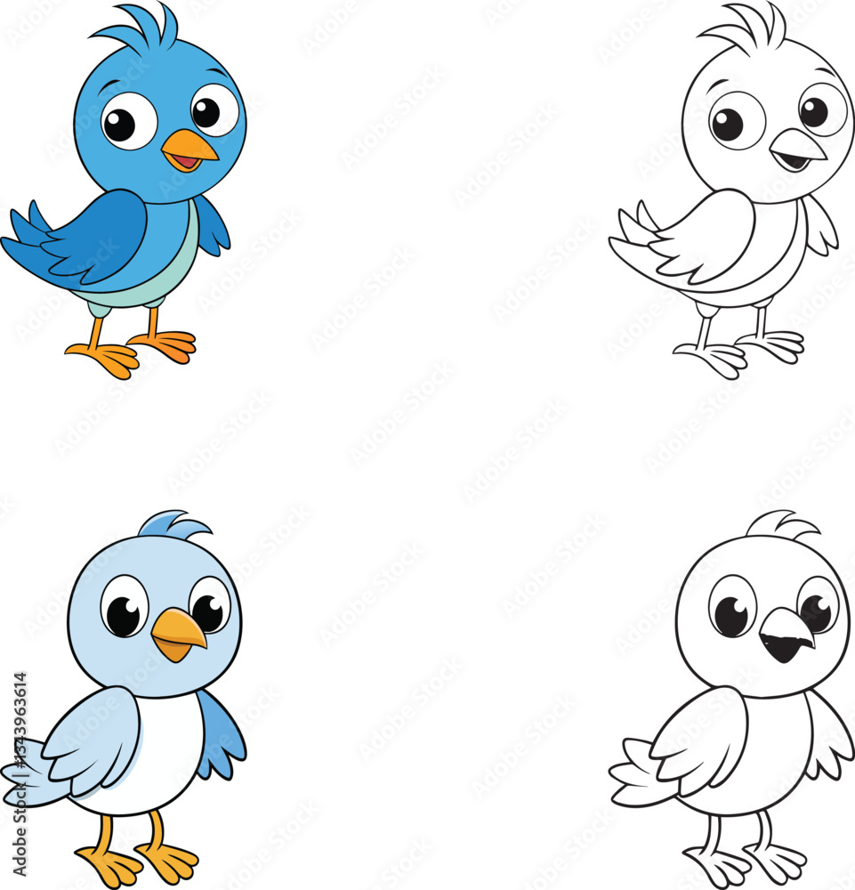 Fototapeta premium set of birds