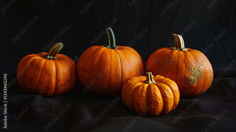 Halloween Pumpkins on black Halloween Pumpkins on black