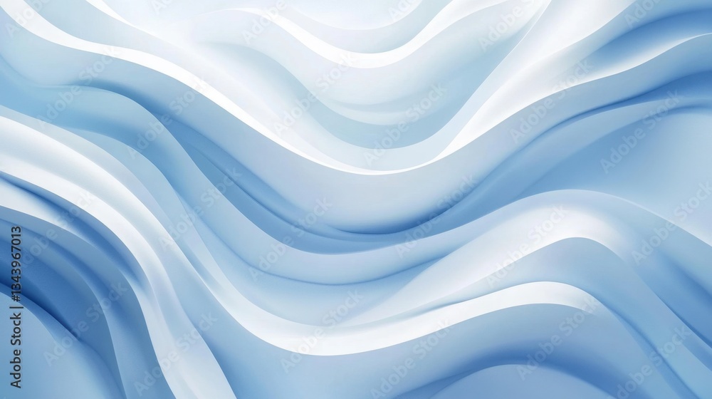 Obraz premium Abstract blue and white gradient background with a dreamy and calming effect. Suitable for banners, business slides, and posters.
