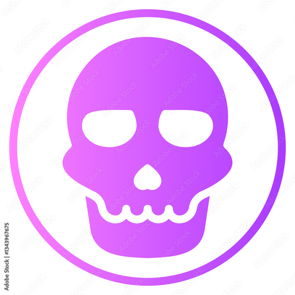 Obraz premium skull gradient icon