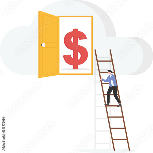 Businessman with Computer Network

