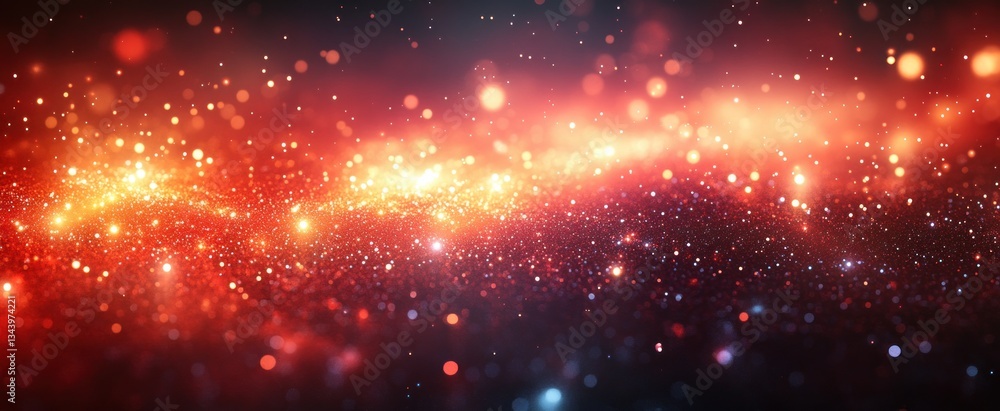 Abstract Background with Red and Gold Bokeh Lights Glimmering for Celebration and Luxury Party Abstract Background with Red and Gold Bokeh Lights Glimmering for Celebration and Luxury Party