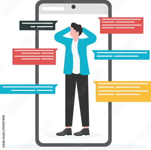 mobile messenger on screen, inspired by WhatsApp and other similar apps

