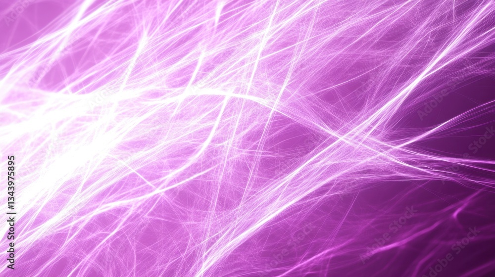Abstract glowing white network lines flowing over a smooth purple gradient, high-tech aesthetics Abstract glowing white network lines flowing over a smooth purple gradient, high-tech aesthetics