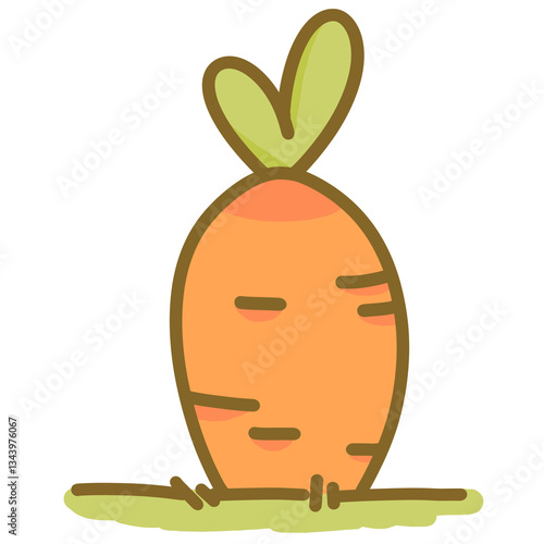 cartoon illustration of an carrot 