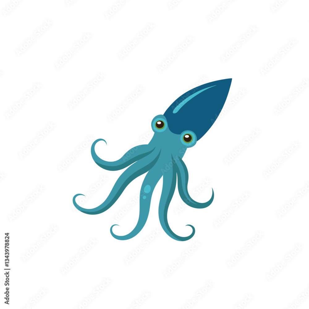 Fototapeta premium cartoon octopus cartoon