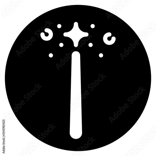 magic wand glyph icon