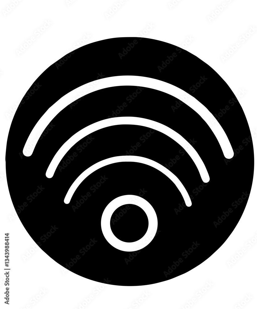 Wireless internet connection signal icon for network and communication Wireless internet connection signal icon for network and communication