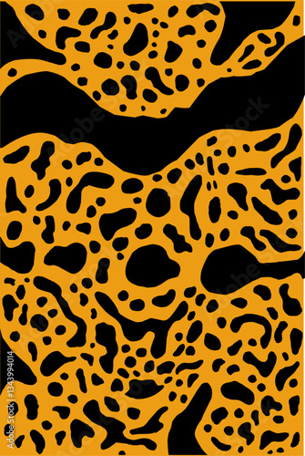 Beautiful Animal skin frog black and yellow pattern
