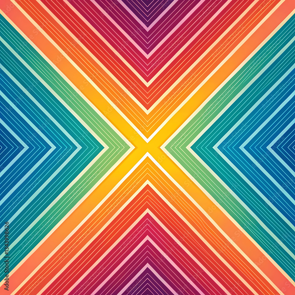 Obraz premium Dynamic Abstract Color Lines with Smooth Gradient Effects