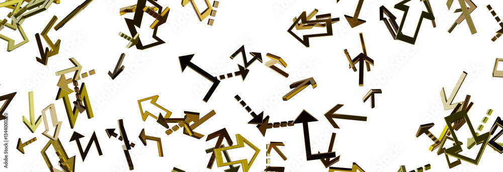 Fototapeta premium Abstract Gold Arrows Background