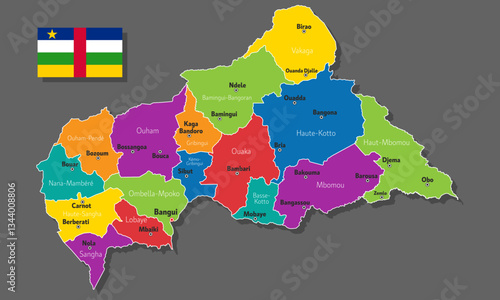 Vector map of Central African Republic