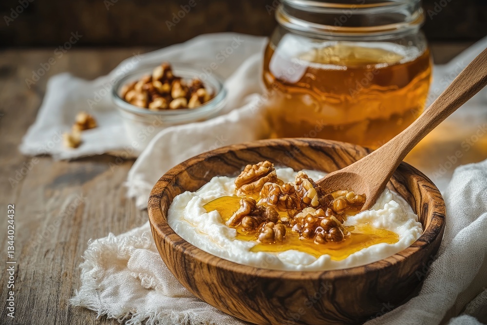 Honey-walnut yogurt parfait Honey-walnut yogurt parfait