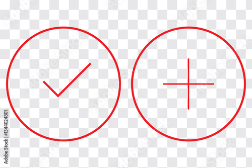 Check Mark Icon Set, Editable Stroke.