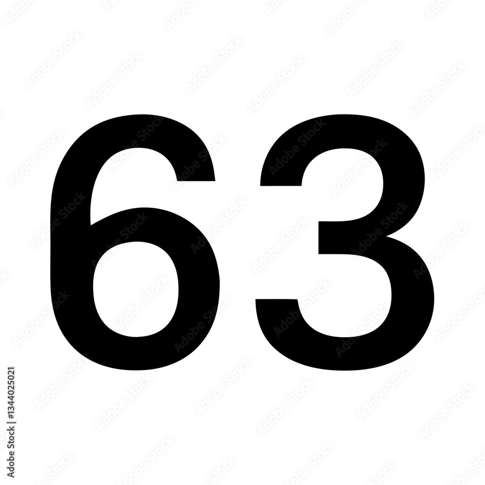 Bold black number Bold black number