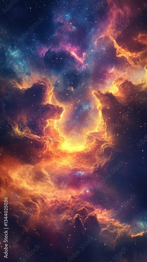 Colorful swirling nebula Colorful swirling nebula