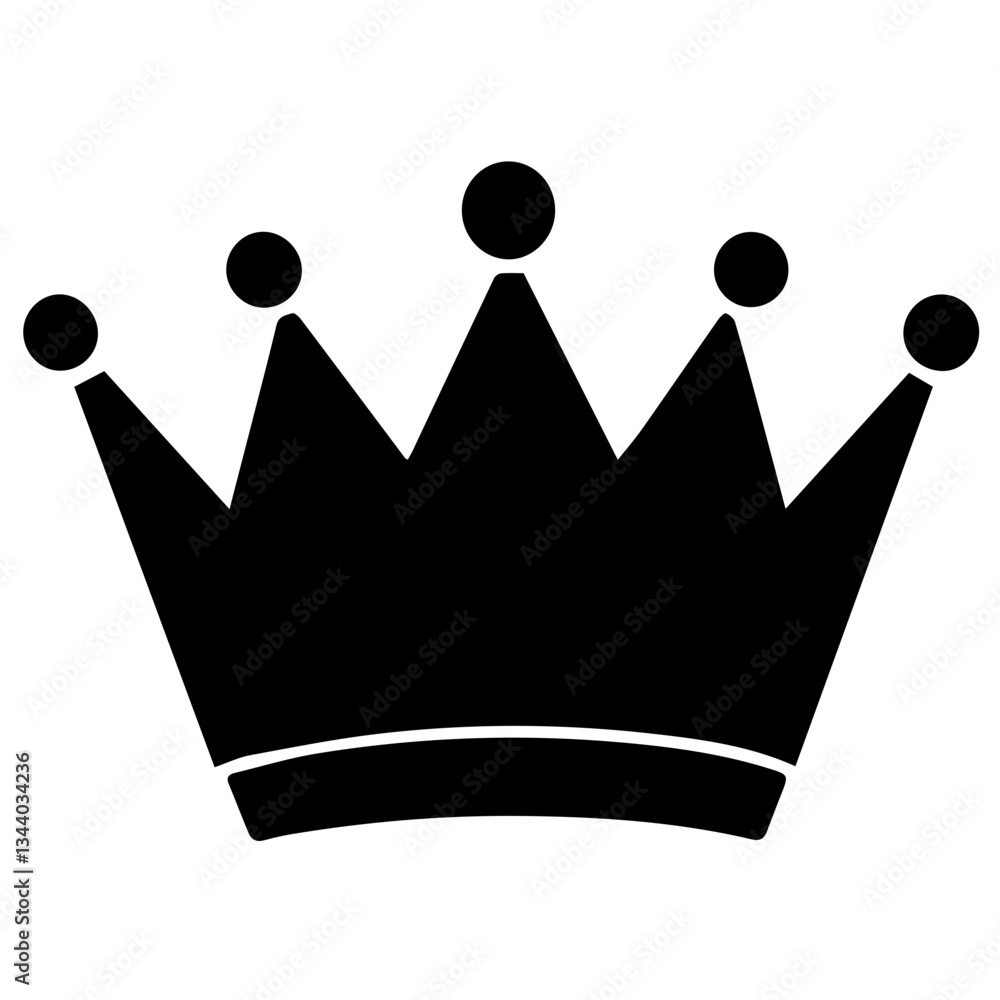 Stylized Black Crown silhouette illustration Stylized Black Crown silhouette illustration