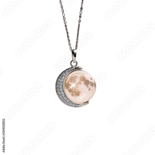 silver pendant with diamonds