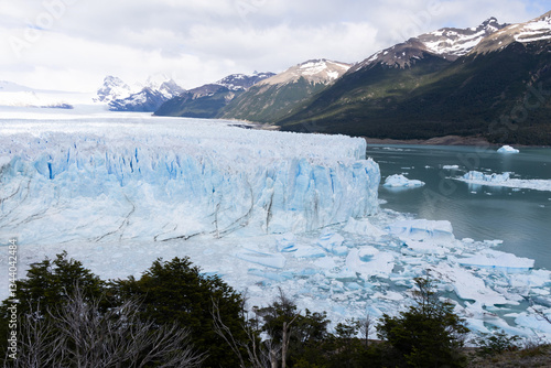 Partial view of the Perito Moreno Glacier located in Los Glaciares National Park in Argentina