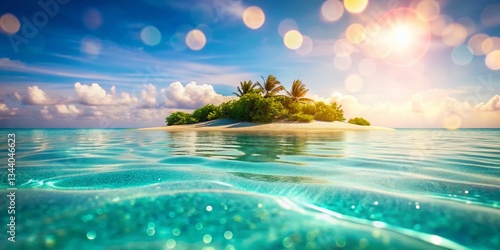 Idyllic Sandbar Between St. Agnes and Gugh, Isles of Scilly, Bokeh Effect