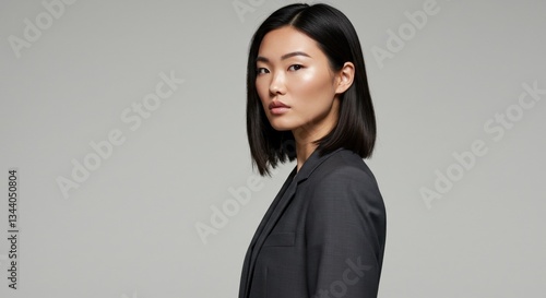 Professional Woman in Business Suit, Ideal for Corporate Profile and Business Marketing