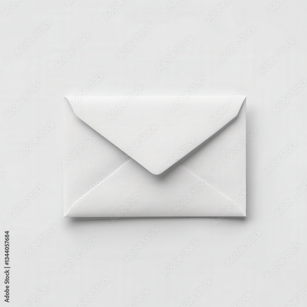 A crisp, white envelope with a subtle linen texture, perfectly centered on a pure white background, showcasing its clean edges and sharp corners. A crisp, white envelope with a subtle linen texture, perfectly centered on a pure white background, showcasing its clean edges and sharp corners.