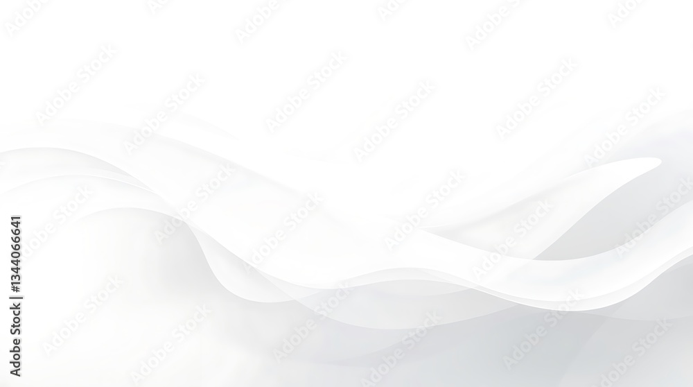 Obraz premium Smooth and Elegant White Abstract Background with Flowing Wave 