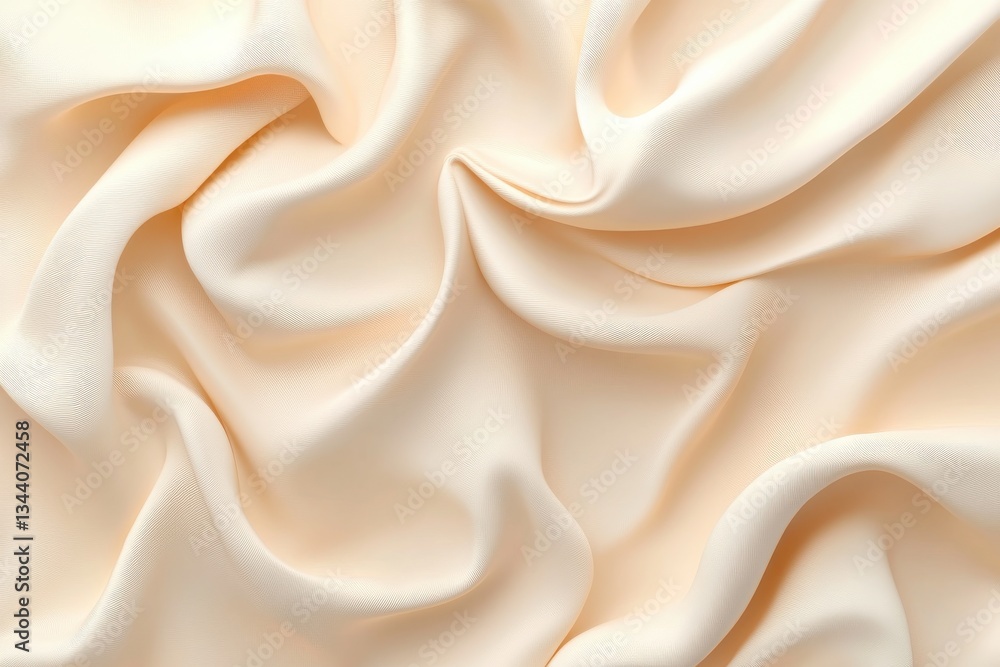 Obraz premium Elegant Cream Fabric Texture with Soft Drapery and Waves