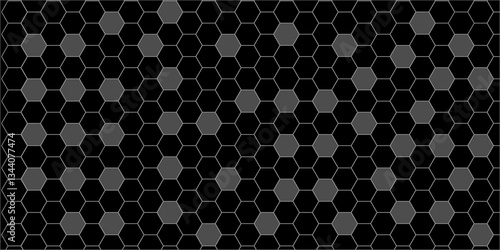 Vector geometric seamless texture symbol. Hexagon, bees hive cells pattern. Abstract pattern with hexagonal white and gray technology line paper background. Stylish grid texture.VECTOR illustration