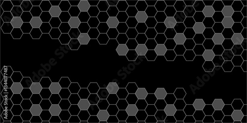 Vector geometric seamless texture symbol. Hexagon, bees hive cells pattern. Abstract pattern with hexagonal white and gray technology line paper background. Stylish grid texture.VECTOR illustration