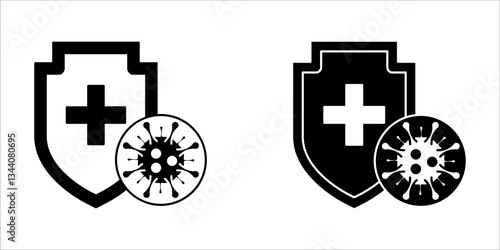 Antibacterial icon set. Antibacterial icon for web design, Isolated on white background.