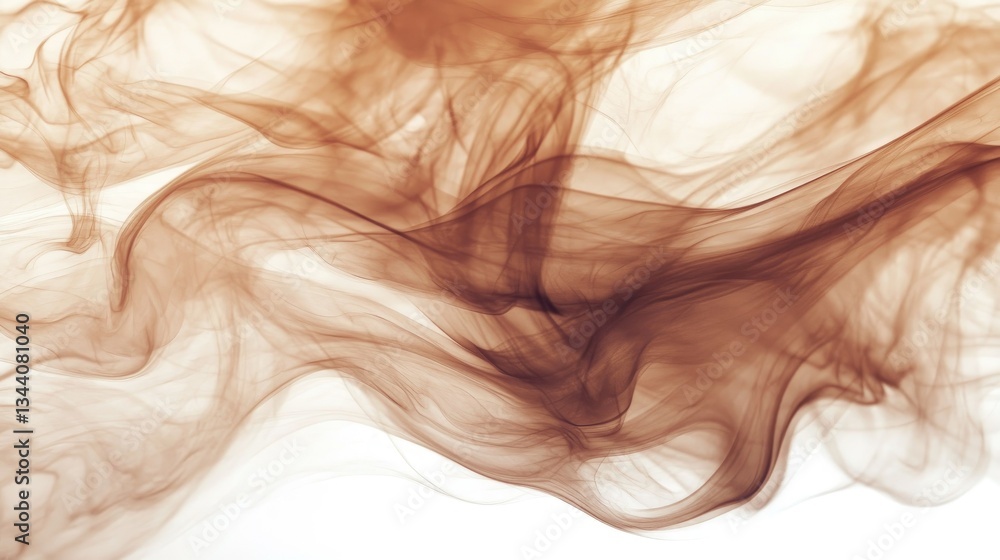 Fluid and artistic smoky waves in mocha brown tones forming a swirling, elegant abstract texture. Fluid and artistic smoky waves in mocha brown tones forming a swirling, elegant abstract texture.