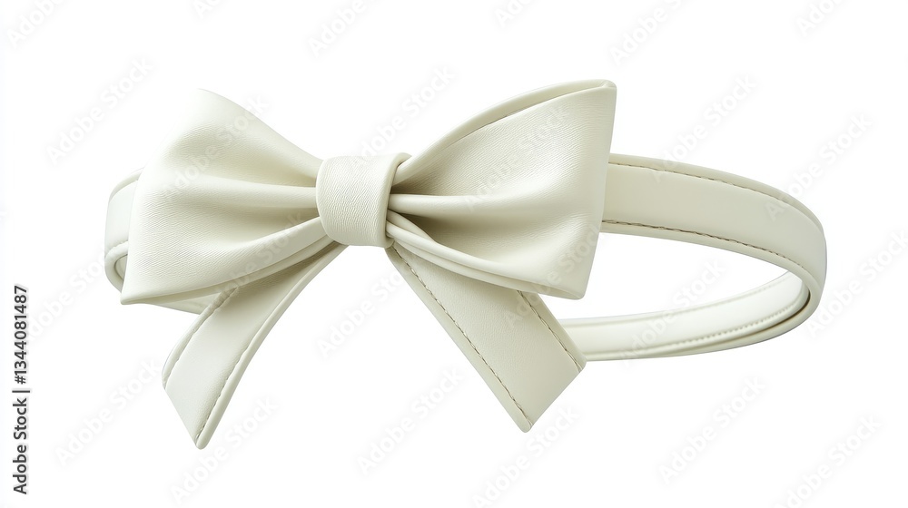 Classic headband with a simple bow on a smooth white background Classic headband with a simple bow on a smooth white background