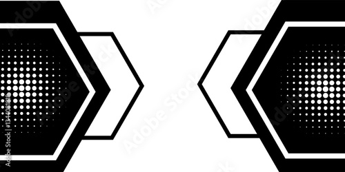 Smooth vector transition from black to white. Abstract broken stripes.